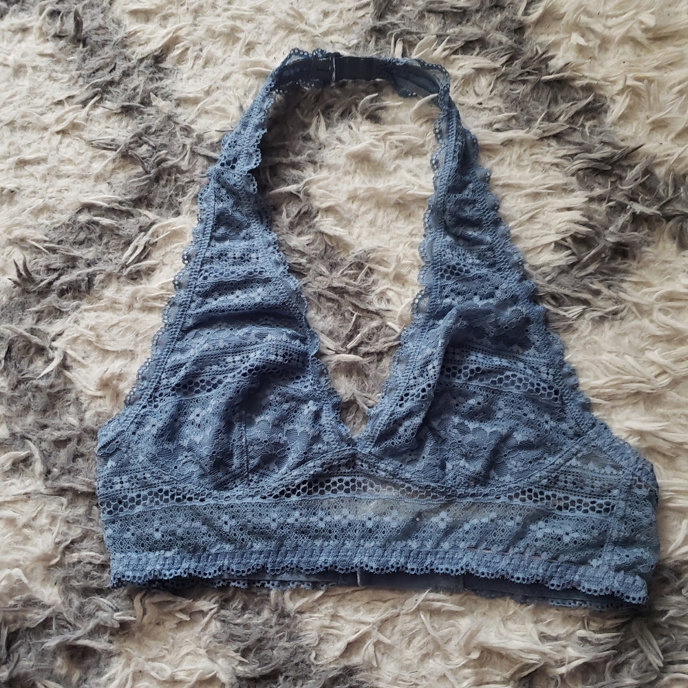 Victoria's Secret blue halter neck bralette small